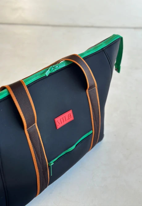 Bolso Zipper - Black & Green